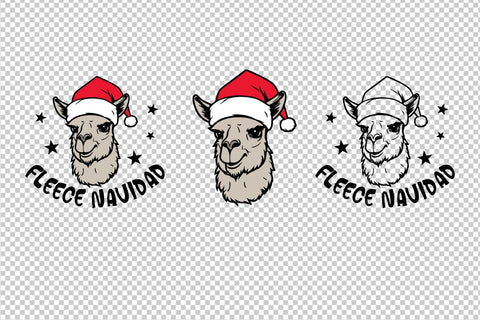 Llama Fleece Navidad, Christmas, SVG file SVG Boertiek 