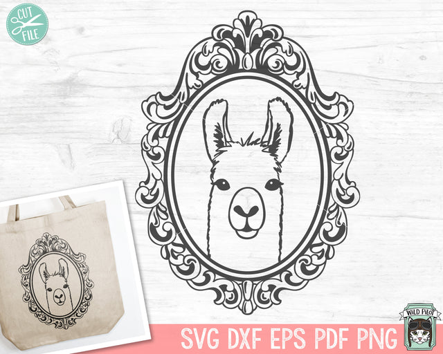 Llama Frame SVG Cut File SVG Wild Pilot 