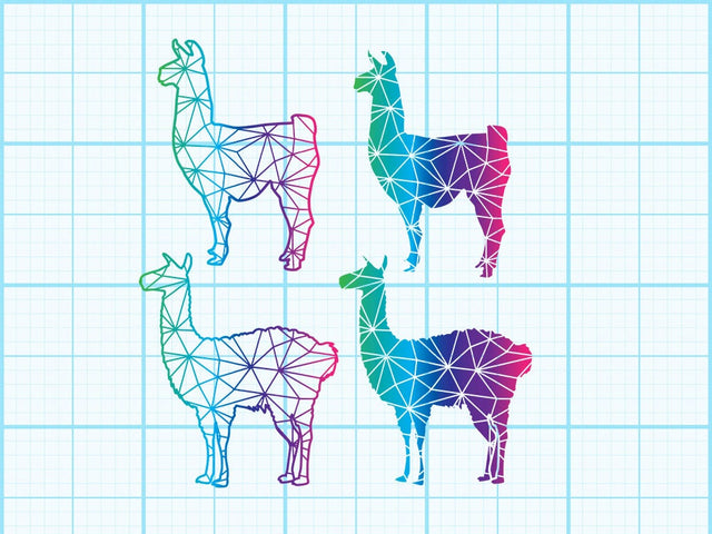 llama Geomatical Print SVG Johan Ru designs 