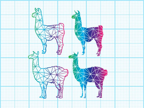 llama Geomatical Print SVG Johan Ru designs 