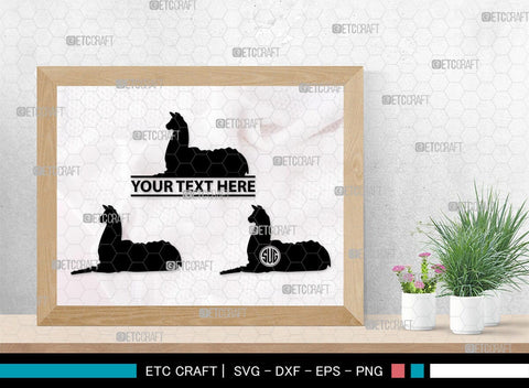 Llama Monogram, Llama Silhouette, Llama SVG, Lama Svg, Llama Mama Svg, Cute Llama Svg, Alpaca Svg, SB00290 SVG ETC Craft 
