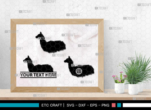 Llama Monogram, Llama Silhouette, Llama SVG, Lama Svg, Llama Mama Svg, Cute Llama Svg, Alpaca Svg, SB00290 SVG ETC Craft 