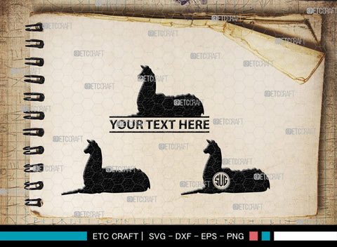 Llama Monogram, Llama Silhouette, Llama SVG, Lama Svg, Llama Mama Svg, Cute Llama Svg, Alpaca Svg, SB00290 SVG ETC Craft 