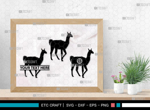 Llama Monogram, Llama Silhouette, Llama SVG, Lama Svg, Llama Mama Svg, Cute Llama Svg, Alpaca Svg, SB00290 SVG ETC Craft 