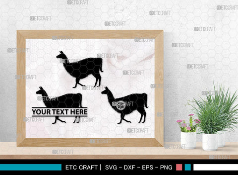Llama Monogram, Llama Silhouette, Llama SVG, Lama Svg, Llama Mama Svg, Cute Llama Svg, Alpaca Svg, SB00290 SVG ETC Craft 