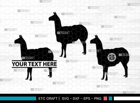 Llama Monogram, Llama Silhouette, Llama SVG, Lama Svg, Llama Mama Svg, Cute Llama Svg, Alpaca Svg, SB00290 SVG ETC Craft 