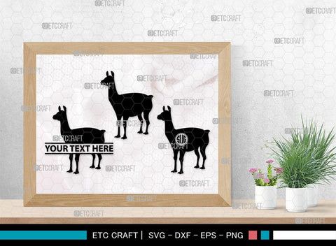 Llama Monogram, Llama Silhouette, Llama SVG, Lama Svg, Llama Mama Svg, Cute Llama Svg, Alpaca Svg, SB00290 SVG ETC Craft 