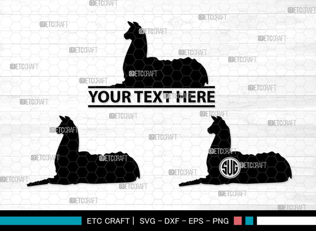 Llama Monogram, Llama Silhouette, Llama SVG, Lama Svg, Llama Mama Svg, Cute Llama Svg, Alpaca Svg, SB00290 SVG ETC Craft 
