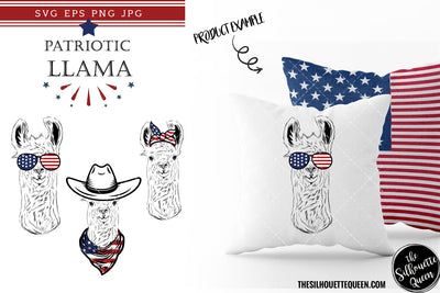 Llama Patriotic Cut files and Sublimation SVG Loveleen Kaur 