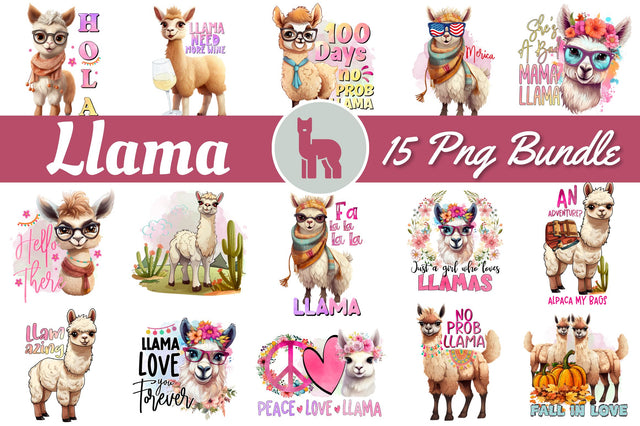 Llama Sublimation Bundle Sublimation Regulrcrative 
