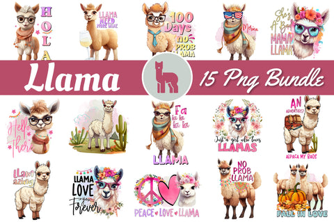 Llama Sublimation Bundle Sublimation Regulrcrative 