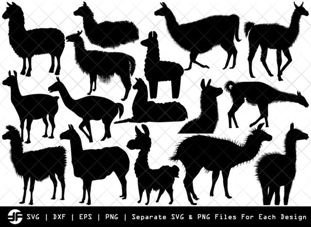 Llama SVG | Animal SVG | Silhouette Bundle | SVG Cut File SVG ETC Craft 