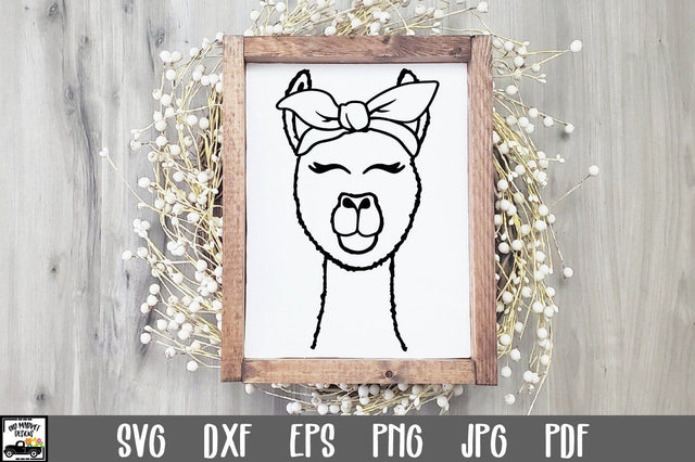 Llama SVG File - Llama with Bandana SVG File - Alpaca SVG SVG Old Market 