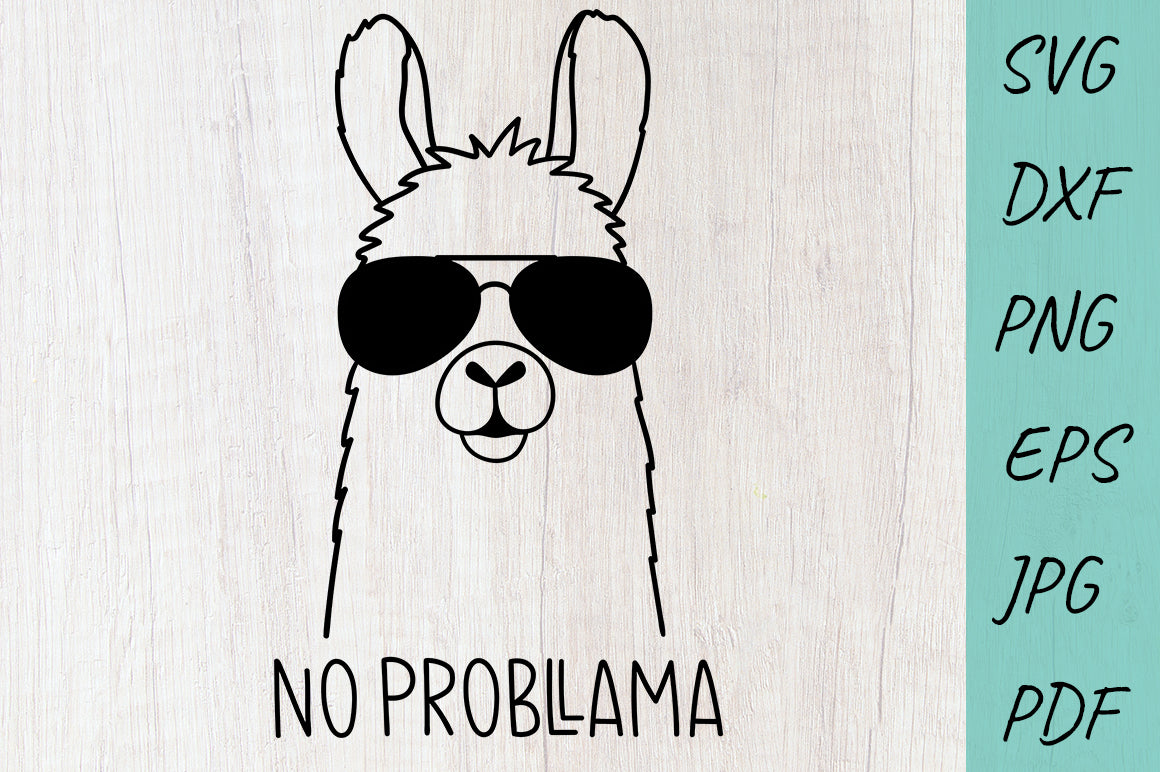 LLAMA SVG, NO PROB LLAMA SVG File - Lama Head Svg - So Fontsy