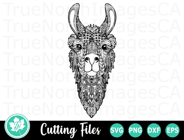 Llama SVG | Zentangle SVG | Mandala SVG SVG TrueNorthImagesCA 