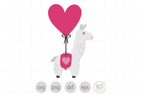 Llama Valentine SVG, Llama SVG, Valentine SVG, Heart SVG SVG Lynda M Metcalf 