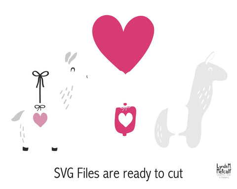 Llama Valentine SVG, Llama SVG, Valentine SVG, Heart SVG SVG Lynda M Metcalf 