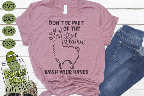 Llama Wash Your Hands SVG Cut File SVG Crunchy Pickle 