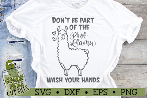 Llama Wash Your Hands SVG Cut File SVG Crunchy Pickle 