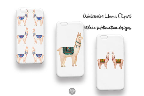 Llama watercolor clipart SVG Artisan Craft SVG 