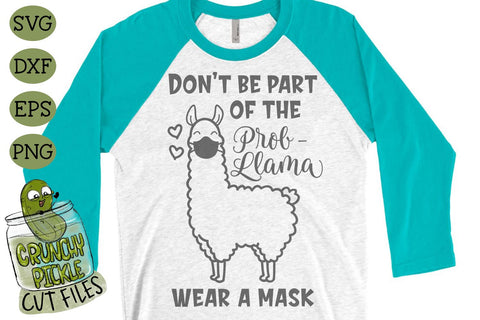 LLama Wear A Mask SVG Cut File SVG Crunchy Pickle 
