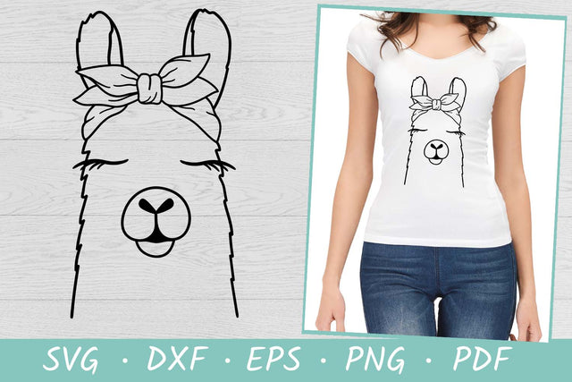 Llama with bandana SVG | Llama SVG | Llama Face SVG SVG Irina Ostapenko 