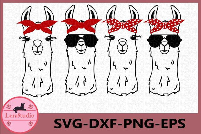 Llama with Bandana SVG SVG Lerastudio 