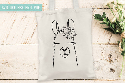 Llama with flower SVG | Llama SVG | Llama Face SVG SVG Irina Ostapenko 