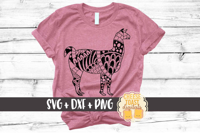 Llama - Zen Doodle Art - Animal SVG PNG DXF Files SVG Cheese Toast Digitals 