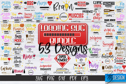 Fun Loading Svg Loading SVG Bundle | Funny Loading SVG | Funny Loading Quotes - So Fontsy