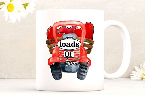 Loads of love Sublimation PNG, Valentine's Sublimation Design Sublimation Regulrcrative 