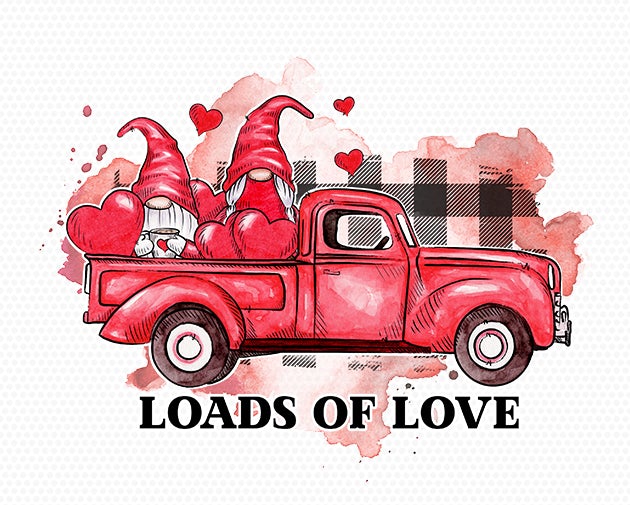 Loads of love, Valentine's Sublimation Graphics, Gnomes Valentine Day love Sublimation Design Sublimation SVGoriginalcreations 