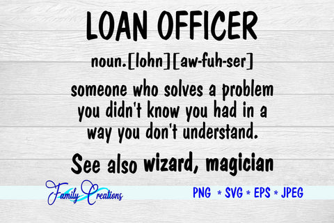 Loan Officer SVG Family Creations 