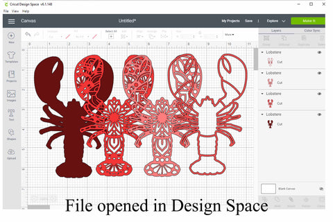Lobster Layered Mandala SVG for paper cutting SVG Digital Honeybee 