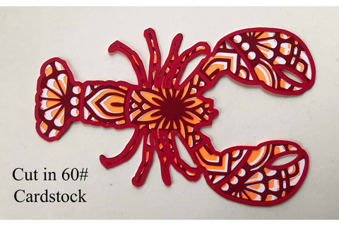 Lobster Layered Mandala SVG for paper cutting SVG Digital Honeybee 