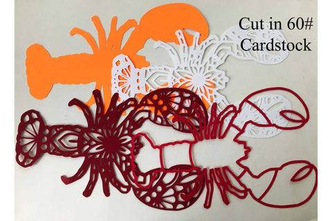 Lobster Layered Mandala SVG for paper cutting SVG Digital Honeybee 