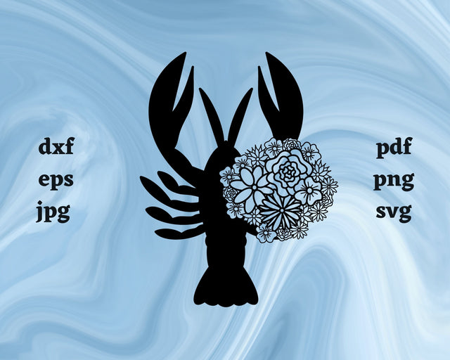 Lobster Mandala SVG Cut File SVG Northern Light SVG 