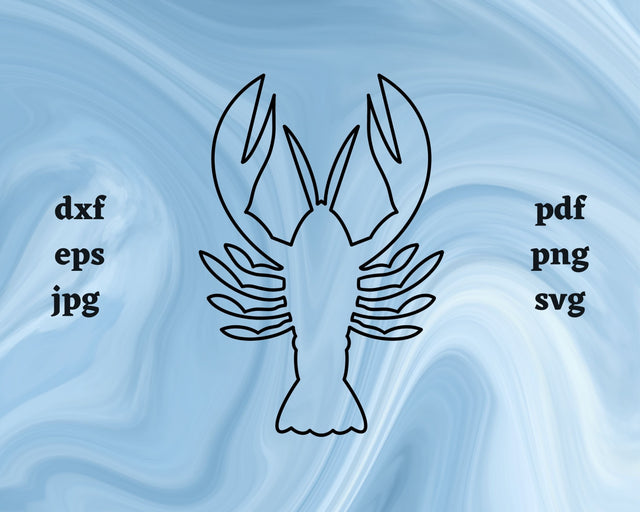 Lobster Outline SVG Cut File SVG Northern Light SVG 