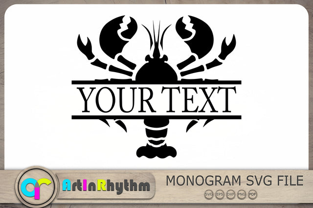 Lobster Split Monogram Svg, Lobster Svg, Sea Creature Svg SVG Artinrhythm shop 