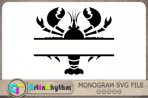 Lobster Split Monogram Svg, Lobster Svg, Sea Creature Svg SVG Artinrhythm shop 
