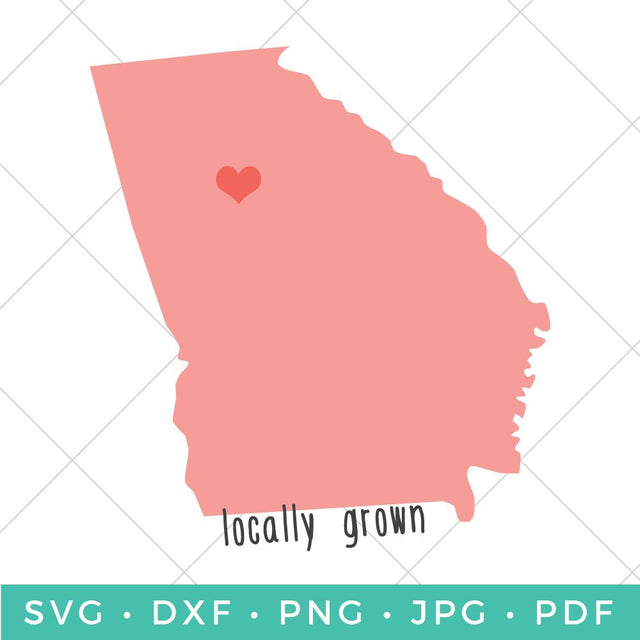 Locally Grown - Georgia SVG Hey Let's Make Stuff 