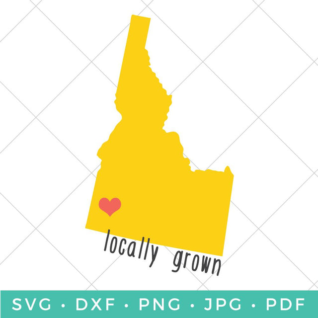 Locally Grown - Idaho SVG Hey Let's Make Stuff 