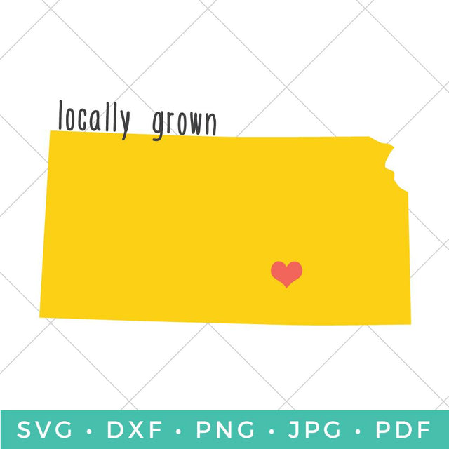 Locally Grown - Kansas SVG Hey Let's Make Stuff 