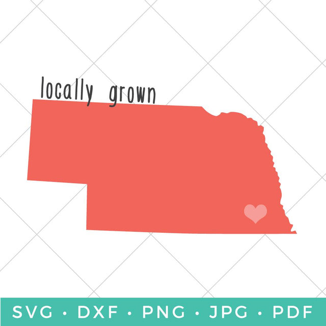 Locally Grown - Nebraska SVG Hey Let's Make Stuff 