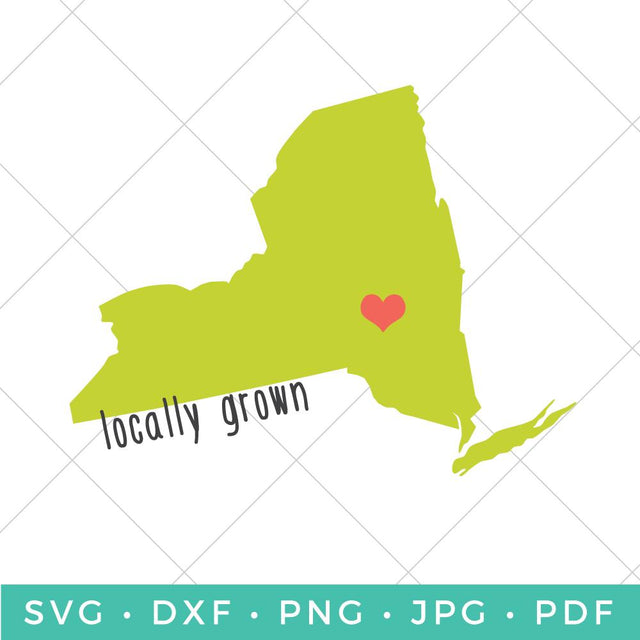 Locally Grown - New York SVG Hey Let's Make Stuff 