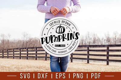 Locally Grown Pumpkins | Fall Farmhouse Sign SVG SVG CraftLabSVG 