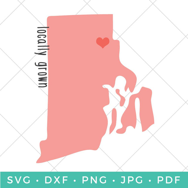 Locally Grown - Rhode Island SVG Hey Let's Make Stuff 