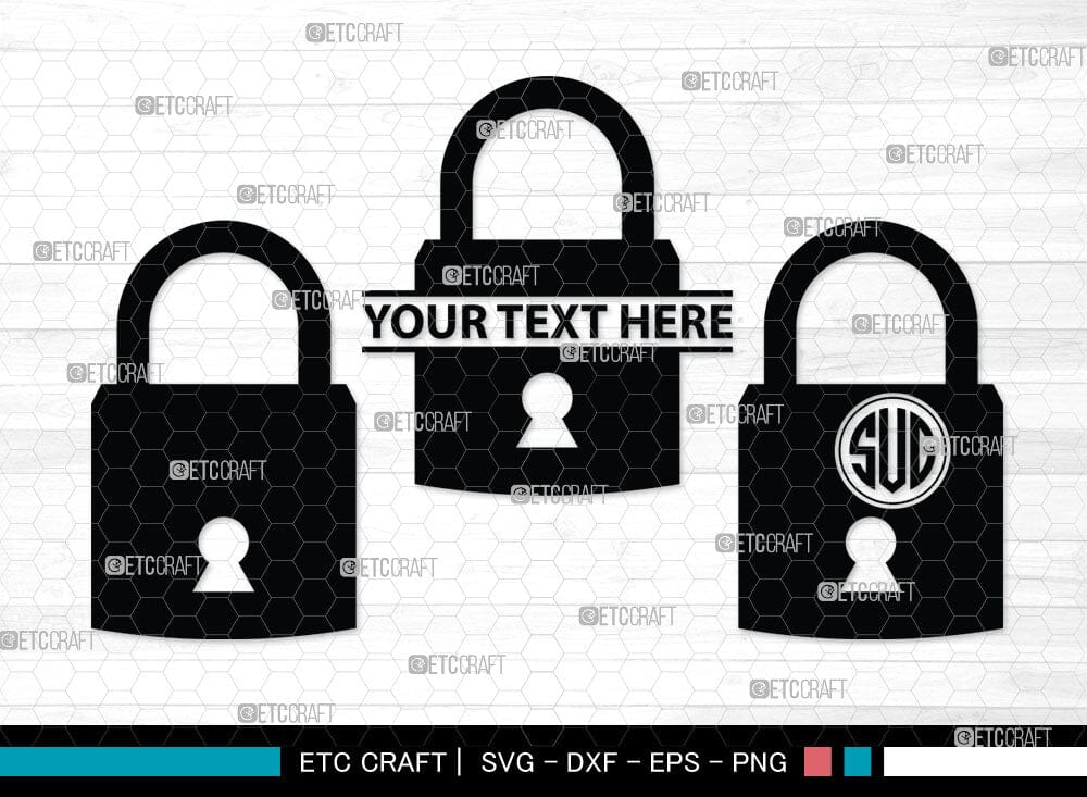 Lock And Key Monogram, Lock And Key Silhouette, Lock And Key SVG Cut ...