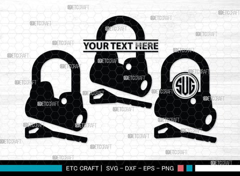 Lock And Key Monogram, Lock And Key Silhouette, Lock And Key SVG Cut Files, Key and Lock Svg, Lock Silhouette Svg, SB00076 SVG ETC Craft 