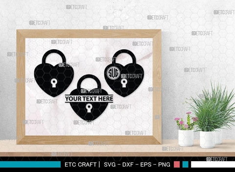 Lock And Key Monogram, Lock And Key Silhouette, Lock And Key SVG Cut Files, Key and Lock Svg, Lock Silhouette Svg, SB00076 SVG ETC Craft 
